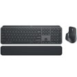Logitech 920010923 wireless keyboard with wrist rest and ergonomic mouse combo set in black - Top View