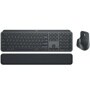 Logitech 920010923 wireless keyboard with wrist rest and ergonomic mouse combo set in black - Top View
