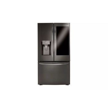 24 cu. ft. door in door counter-depth refrigerator front view with tinted glass panel