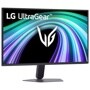 LG 25G523B-B UltraGear Gaming Monitor with colorful abstract graphics and logo on screen - Front View