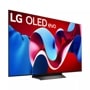77 inch class LG OLED evo TV OLED77C4AUA left angle view 