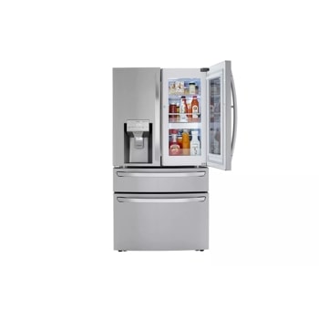 30 cu. ft. door in door instaview refrigerator with right door open
