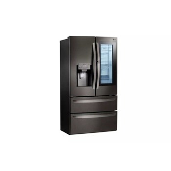 28 cu. ft. instaview door in door refrigerator left side angle view