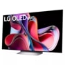 LG 65 or 77-inch G3 OLED evo smart tv with stand right angle view