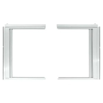 AET73732404 air conditioner window frame adapter kit with white plastic side panels for installation