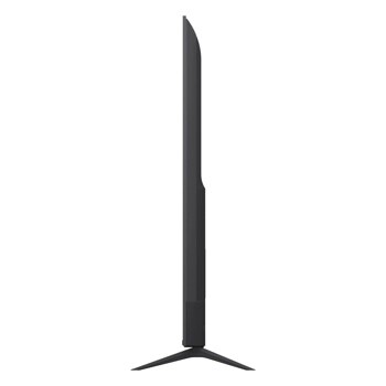 75-Inch LG QNED 4K TV 75QNED84BUA - Side Profile showing ultra-slim design with sturdy tripod stand base