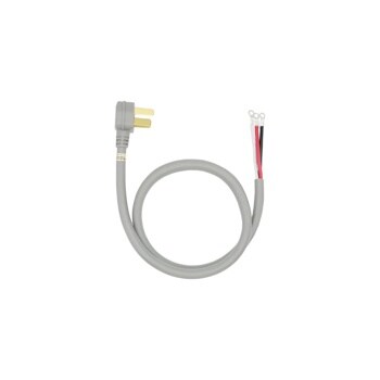 AGF04191002 Kitchen Accessory Power Cord with standard electrical plug on one end and three exposed wire terminals on the other end