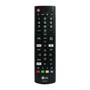 LG AKB75675304 TV remote control with number pad, navigation buttons, and streaming service shortcuts