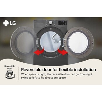 LG
Reversible Door
Reversible door for flexible installation
When space is tight, the reversible door can go from right swing to left to fit almost any space