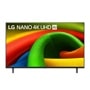 43-Inch LG NANO 4K UHD AI TV 43NU710BAUC with vibrant colorful fabric texture display - Front View