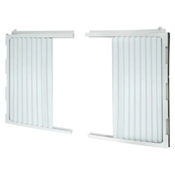 AET73732404 Air Conditioner Accordion Side Panels with vertical ridged design for window unit installation
