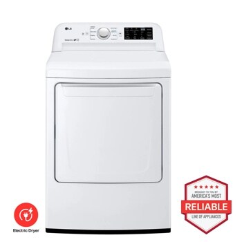LG DLE7100W Electric Dryer Brought to You by Americas Most Reliable Line of Appliances - Front View