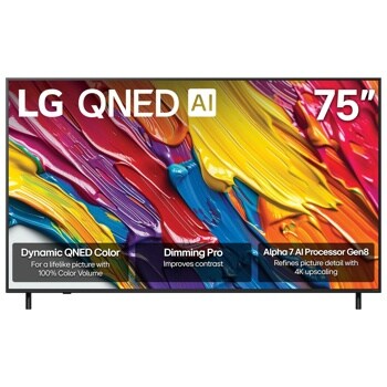 75 Inch LG QNED82A QNED TV 75QNED82AUA - Front View