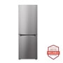 Front view of the 11 cu. ft. Bottom Freezer Refrigerator - LRBNC1104S. Includes a graphic logo that says, Brought to you by America’s Most Reliable Line of Appliances.