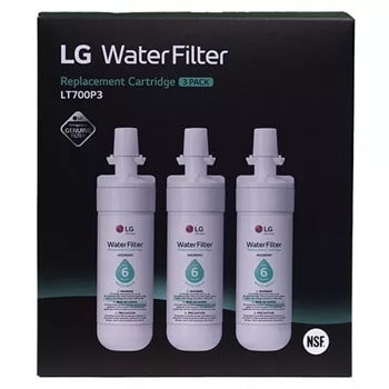 LG LT700P3 - 6 Month / 200 Gallon Capacity Replacement Refrigerator Water Filter 3-Pack (NSF42 and NSF53*)