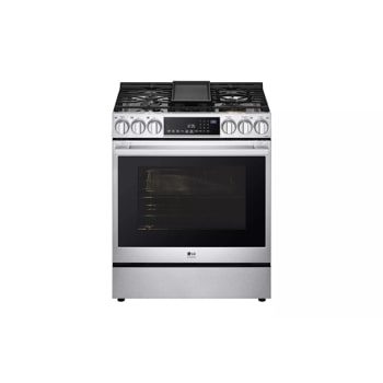 ﻿LG STUDIO 6.3 cu. ft. InstaView® Gas Slide-in Range with ProBake Convection® and Air Fry