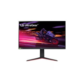 Front view of the 32 Inch LG UltraGear (32GP750-B) gaming monitor with 165Hz refresh rate and 1ms (GtG) response time