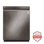 Front view of the Front Control Dishwasher with QuadWash™ and EasyRack™ Plus - LDF5545BD. Includes a graphic logo that says, Brought to you by America’s Most Reliable Line of Appliances.