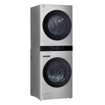 LG SWWE50N3 STUDIO WashTower™ Front Load Washer and Electric Dryer left side angle view
