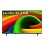 LG NANO 4K UHD AI TV 58NU700BPUD displaying vibrant colorful abstract pattern - Front View