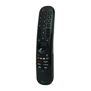 LG AKB76043202 TV remote control with numeric keypad, navigation wheel, and streaming service buttons1
