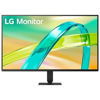 LG 32U401B-B Monitor with vibrant display showing colorful abstract design - Front View1