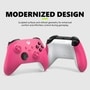 EP229911 Xbox gaming controller in pink and white showing front and back views with modernized design featuring sculpted surfaces and refined geometry for enhanced comfort and effortless control during gameplay
