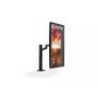 LG 32UN880-B 32 inch UltraFine Ergo Monitor vertical screen left side angle view
