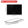 LG CBEW3013BE Cooktop Dimensions Glass 30 11/16 Inch W x 21 1/16 Inch D x 4 5/16 Inch H Top and Side Views
