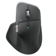Logitech 910007616 wireless ergonomic mouse with scroll wheel, side buttons, and green indicator light