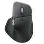 Logitech 910007616 wireless ergonomic mouse with scroll wheel, side buttons, and green indicator light