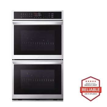 9.4 cu. ft. Smart Double Wall Oven with InstaView®, True Convection, Air Fry, and Steam Sous Vide
