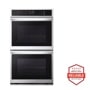 9.4 cu. ft. Smart Double Wall Oven with InstaView®, True Convection, Air Fry, and Steam Sous Vide
