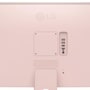 Back view of the 32 Inch LG MyView (32SR50F-P) Pink Smart Monitor with FHD resolution and webOS