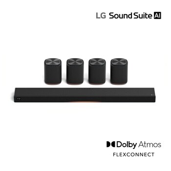 LG M5-P4_H7 Soundbar with wireless rear speakers and Dolby Atmos, FLEXCONNECT Front View