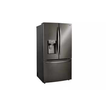 24 cu. ft. counter depth refrigerator with craft ice left side angle view