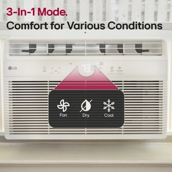3-in-1 mode. Comfort for various Conditions
Fan
Dry
Cool