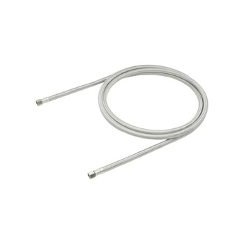 AGF04222801 braided stainless steel water supply line with metal connectors on both ends coiled in circular shape1
