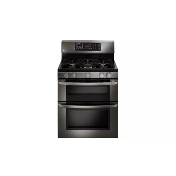 LG Black Stainless Steel Series 6.1 CU. FT. CAPACITY GAS DOUBLE OVEN RANGE WITH EASYCLEAN®