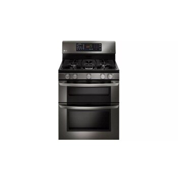LG Black Stainless Steel Series 6.1 CU. FT. CAPACITY GAS DOUBLE OVEN RANGE WITH EASYCLEAN®