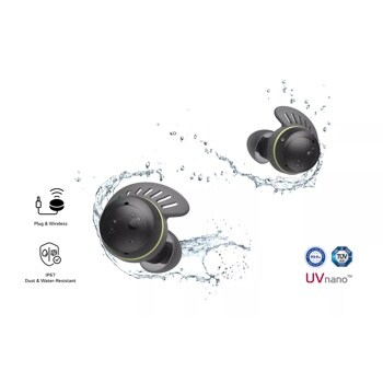 LG TONE Free® Fit TF8 - SwivelGrip Technology True Wireless Bluetooth UVnano+ Earbuds