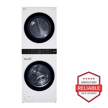 Single Unit Front Load LG WashTower™ with Center Control™ 4.5 cu. ft. Washer and 7.4 cu. ft. Gas Dryer