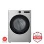 LG DLEX5500V Electric Dryer with drum interior visible and reliability badge - Front View