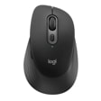 Logitech 910007714 wireless mouse with scroll wheel and textured grip in black - Front View
