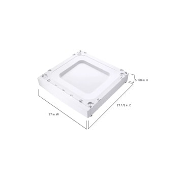 ADA Compliant Laundry Pedestal Riser - White