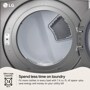 LG DLE3400V Dryer Ultra Large Capacity 7.4 cu. ft. interior with door open Front View