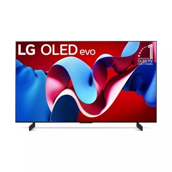 42 inch class LG 4K OLED evo TV front view