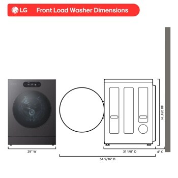 LG SIGNATURE 5.8 cu. ft. Mega Capacity Smart Front Load Washer with Built-In Intelligence, TurboWash® 360°, ezDispense® and Touch LCD Control