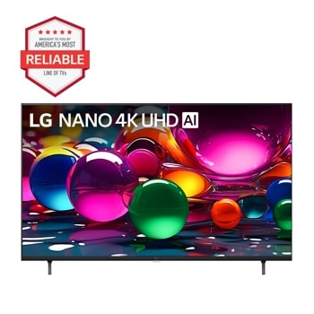 55-Inch LG NANO 4K UHD AI TV 55NU700BPUA with Americas Most Reliable Line of TVs badge - Front View1