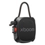 LG xboom ROCK_CNOALBK Portable Speaker with mesh grille, carrying strap, and orange control dial